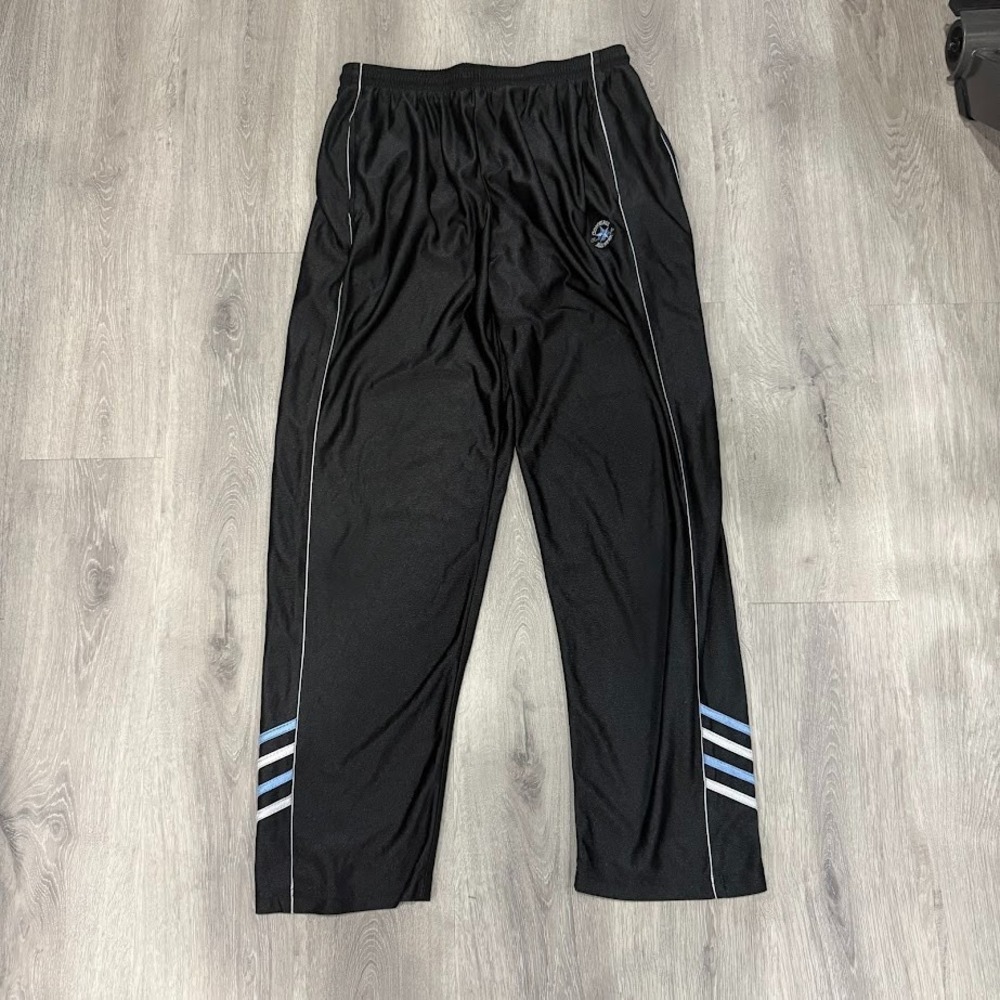 Vintage Converse All Star Track Pants Mens XL Black Blue Stripes Made in USA